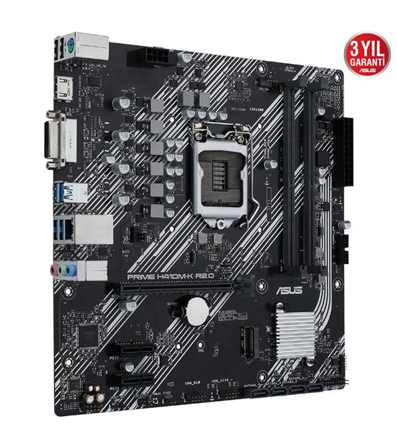 Asus Prime H410M-K R2.0 Intel 10.Nesil LGA1200 64GB DDR4 2933 MHz Dvi Hdmi Anakart_1