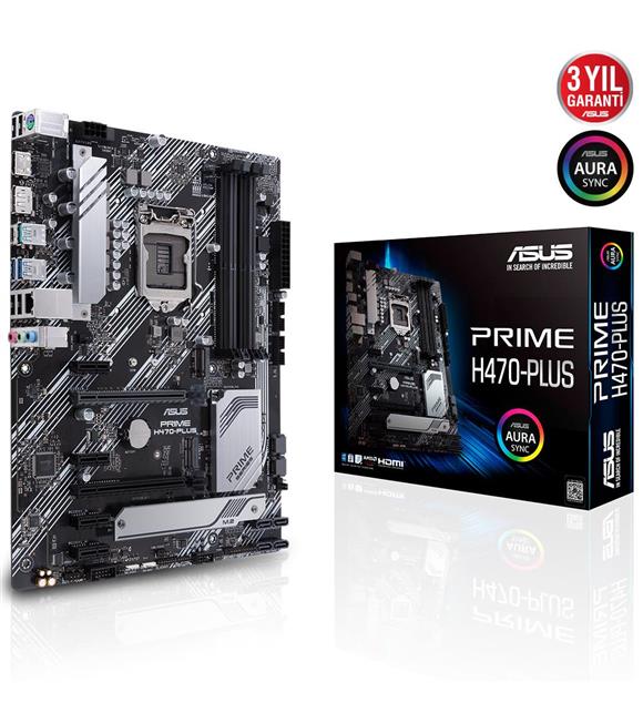 Asus Prime H470-Plus Intel 10.Nesil DDR4 Hdmı Dp 2xM2 Usb3.1 Anakart