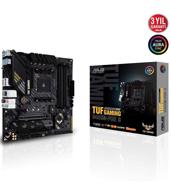 Asus Tuf Gaming B450M-Pro S AMD DDR4 4400MHz M2 Dp-Hdmi mATX Anakart