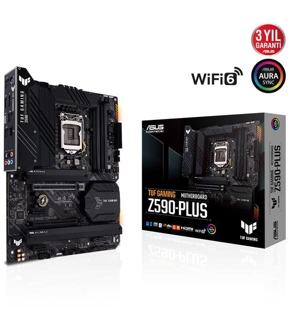 Asus Tuf Gaming Z590-Plus Intel 11.Nesil LGA1200 5133Mhz DDR4 M.2 Hdmi-Dp Atx Anakart