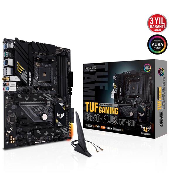 Asus Tuf Gaming B550-Plus (Wi-fi) AMD AM4 128GB DDR4 4600Mhz M2 DP-HDMI Anakart