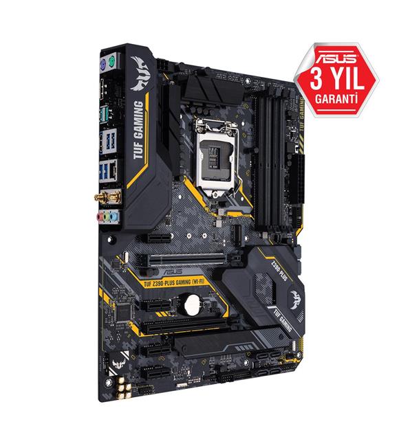 Asus Tuf Z390-Plus Gaming (Wi-Fi) Intel Z390 Lga1151 Ddr4 4400 Dp Hdmi Çift M2 Usb3.1 Rgb Anakart