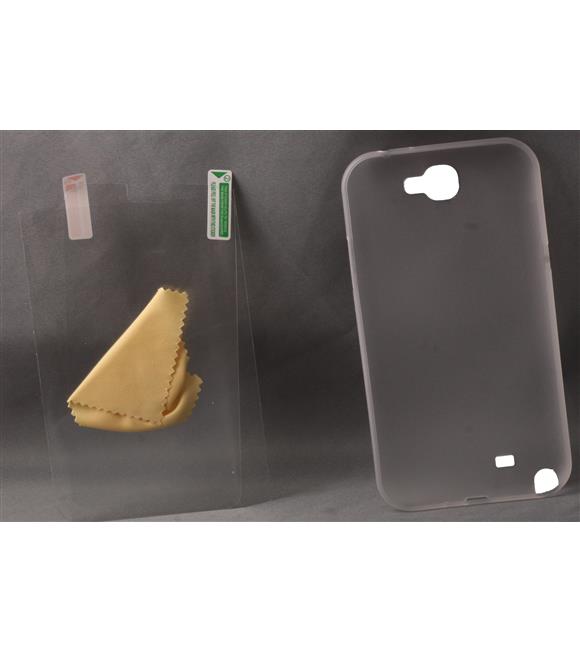 Elba Samsung Note2 Pembe Silikon Arka Kapak+Kalem TemizlemeBezi