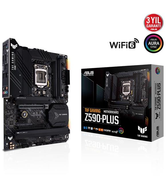 Asus Tuf Gaming Z590-Plus 5133(Oc)Mhz Ddr4 Soket 1200 M.2 Hdmi Dp Atx Anakart