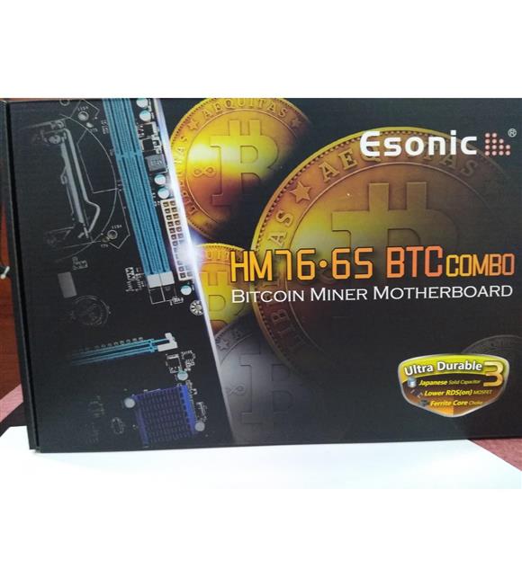 Esonic HM76-65-BTC Combo (Intel Celeron Işlemcili (Fansız) & 8 Adet Usb Slotlu) Pcı-E Atx Anakart_1