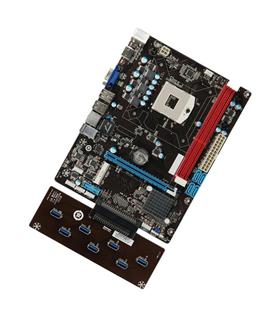 Esonic QS8-BTC Combo Intel Celeron Işlemcili HM65 1600 MHz DDR3 Soket 988 ATX 8li Mining Anakart