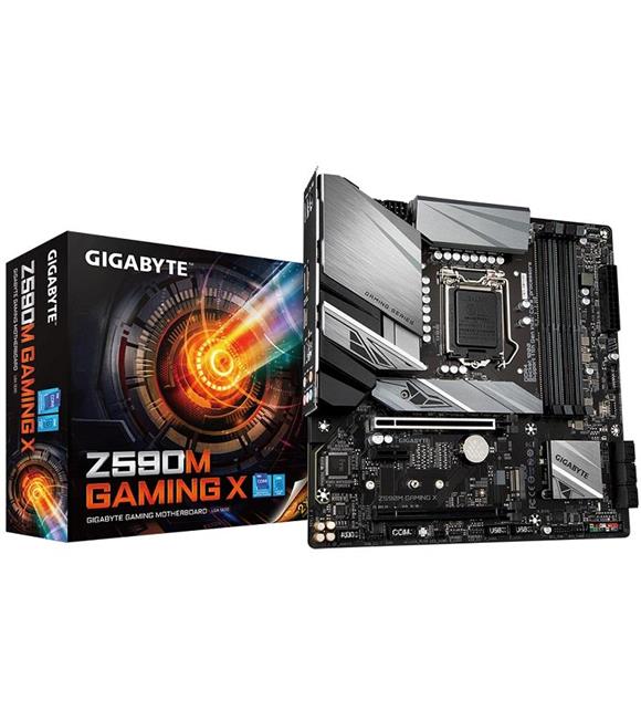 Gigabyte Z590M GAMING X DDR4 5333MHz (OC) HDMI DP M.2 USB 3.2 RGB ATX 1200p Anakart