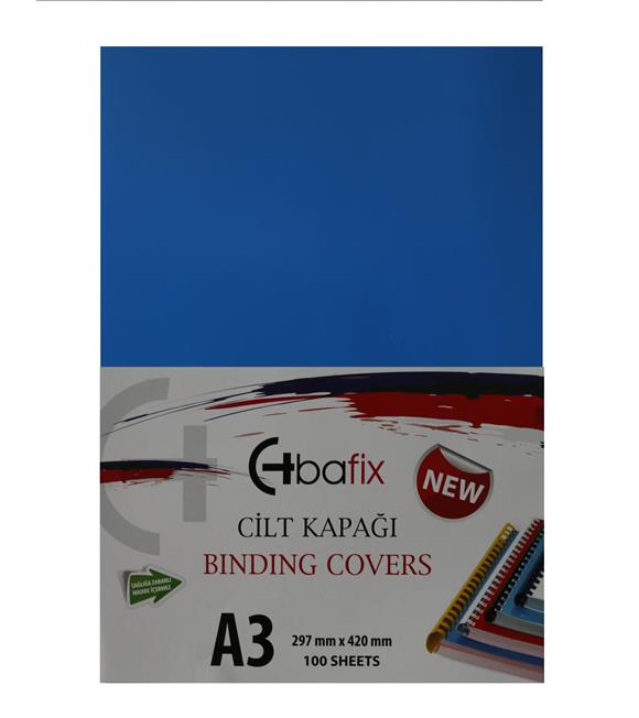 Bafix Cilt Kapağı Plastik Opak A3 160 MIC Mavi