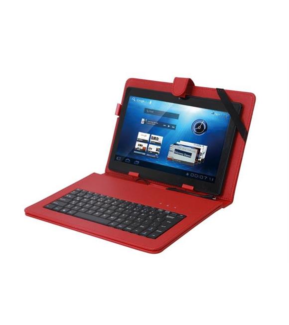 Everest KB-TAB10 Kırmızı 10" Micro+Mini Usb Türkçe Q Klavye Tablet PC Kılıfı