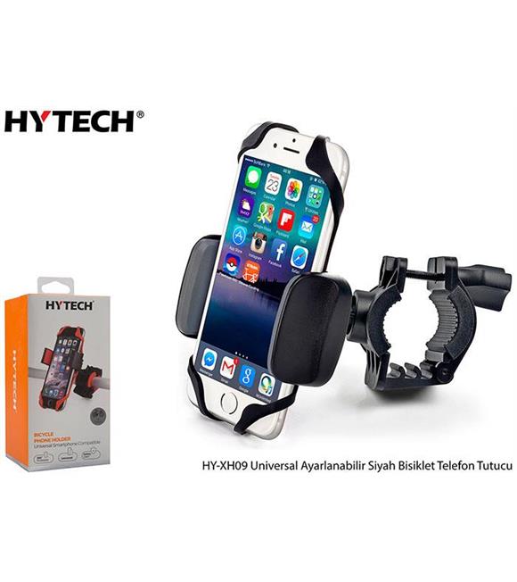 Hytech HY-XH09 Universal Ayarlanabilir Siyah Bisiklet Telefon Tutucu