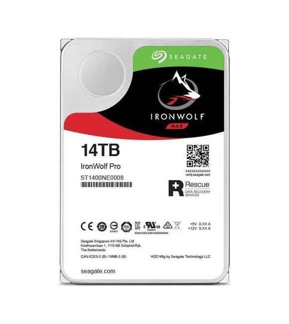Seagate 14TB IronWolf Pro ST14000NE0008 7200RPM 256MB Cache SATA 6.0GB-s 3.5