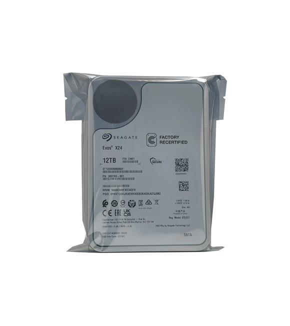Seagate 12TB Exos X24 ST12000NM000H 7200RPM 3.5in SATA 6.0Gb-s Enterprise Harddisk (İthalat) Sabit Disk(HDD)