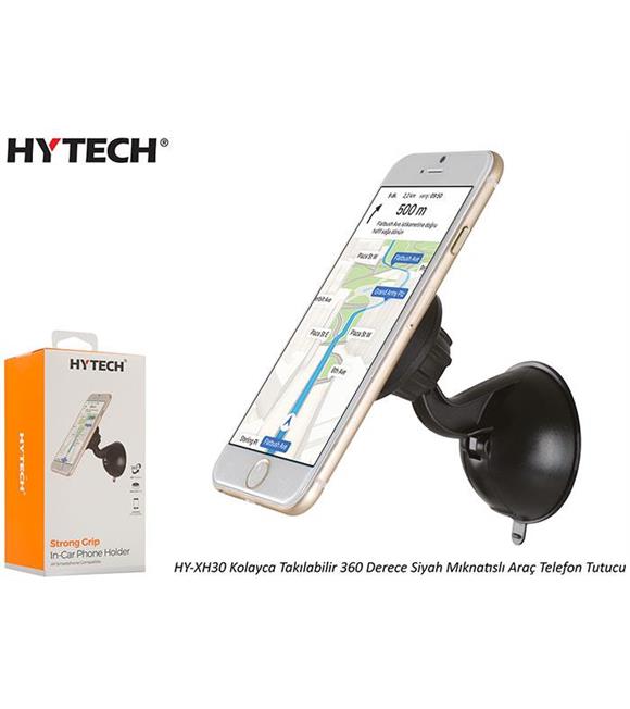 Hytech HY-XH30 Kolayca Takılabilir 360 Derece Siyah Mıknatıslı Telefon Tutucu