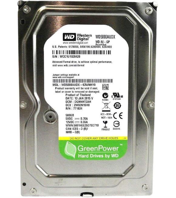 Wd 500Gb WD5000AUDX SATA 3.0 5400 3.5