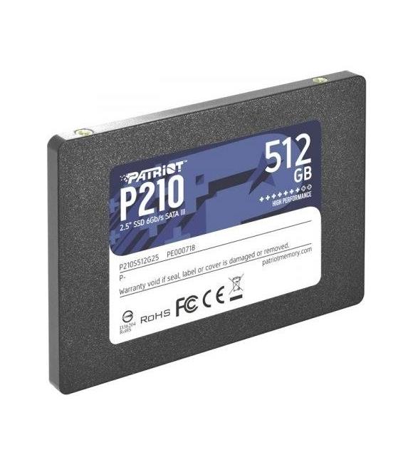 Patriot P210 512GB 520MB-430MB-s Sata 3 2.5" SSD P210S512G25 Ssd Harddisk