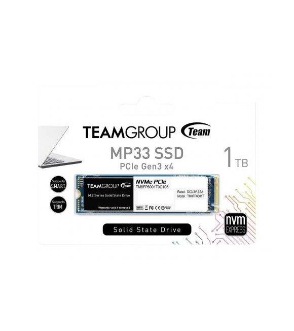 Team 1TB MP33 1800-1500MB-s NVMe PCIe M.2 SSD Disk