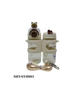 Shotay ST-8903 330ml+450ml Çift Kullanım Pipetli Beyaz Matara