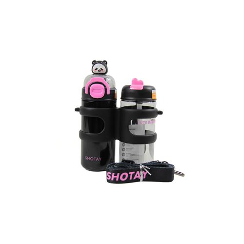 Shotay ST-8903 330ml+450ml Çift Kullanım Pipetli Siyah Matara Okula Dönüş 2026 — Çanta, Defter, Kalem Ve Matara İndirimleri