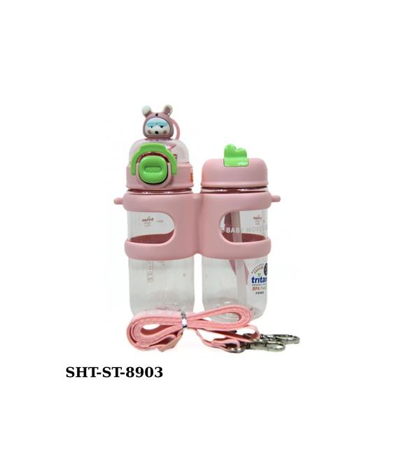 Shotay ST-8903 330ml+450ml Çift Kullanım Pipetli Pembe Matara