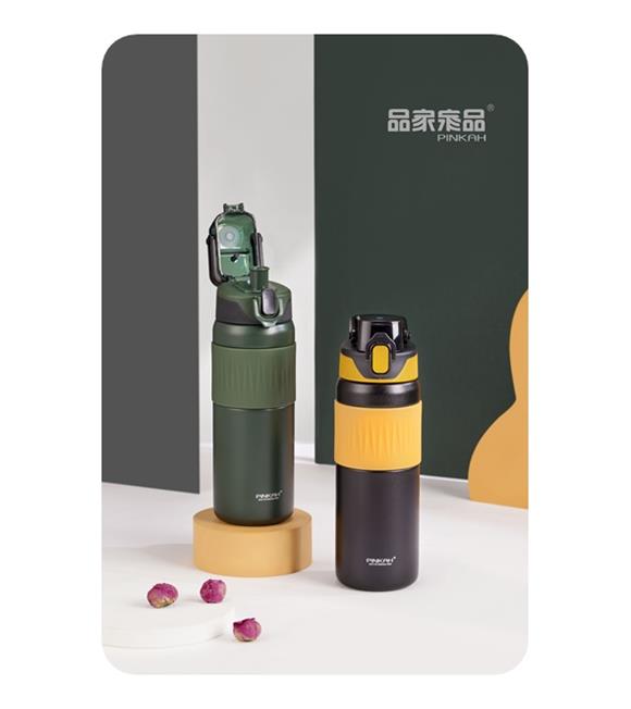 Pınkah PJ-3641 590ml Yeşil Çelik Matara