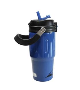 Shotay ST-8168 Çift Kullanım Pipetli/Rahat İçim Mavi 900ml Çelik Termos