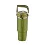 Shotay ST-8168 Çift Kullanım Pipetli/Rahat İçim Yeşil 900ml Çelik Termos