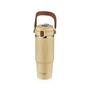 Shotay ST-8168 Çift Kullanım Pipetli/Rahat İçim Beyaz 900ml Çelik Termos