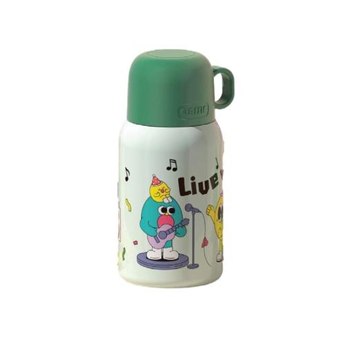 Shotay ST-8817 480ml Askılı Silikon Kılıflı Pipetli Desenli Yeşil Çelik Matara Okula Dönüş 2026 — Çanta, Defter, Kalem Ve Matara İndirimleri