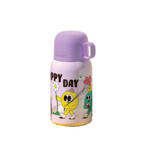 Shotay ST-8817 480ml Askılı Silikon Kılıflı Pipetli Desenli Mor Çelik Matara Okula Dönüş 2026 — Çanta, Defter, Kalem Ve Matara İndirimleri