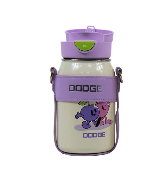 Dodge DB-24502 Çift Kullanım Pipetli/Rahat İçim Mor 520ml Çelik Matara