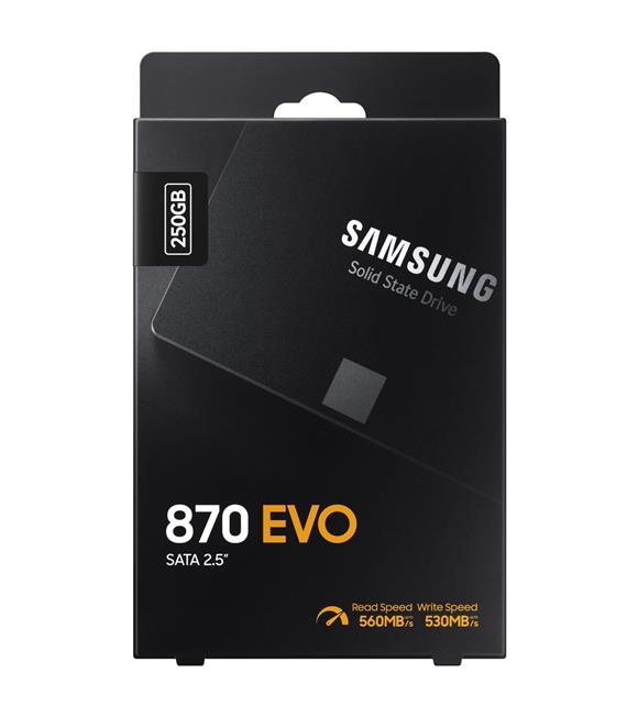Samsung 250GB 870 Evo 560MB-530MB-s Sata 2.5" SSD (MZ-77E250BW) Harddisk_1