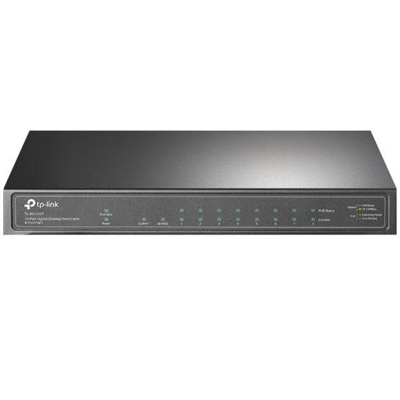 Tp-Link TL-SG1210P 8 Port 10-100-1000 Poe+ Switch 1 Port SFP Çelik Kasa Rack Mount