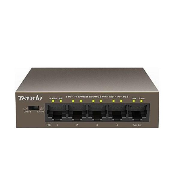 Tenda TEF1105P 5 Port 4 Port Poe+ 10-100 Switch Çelik Kasa Rack Mount