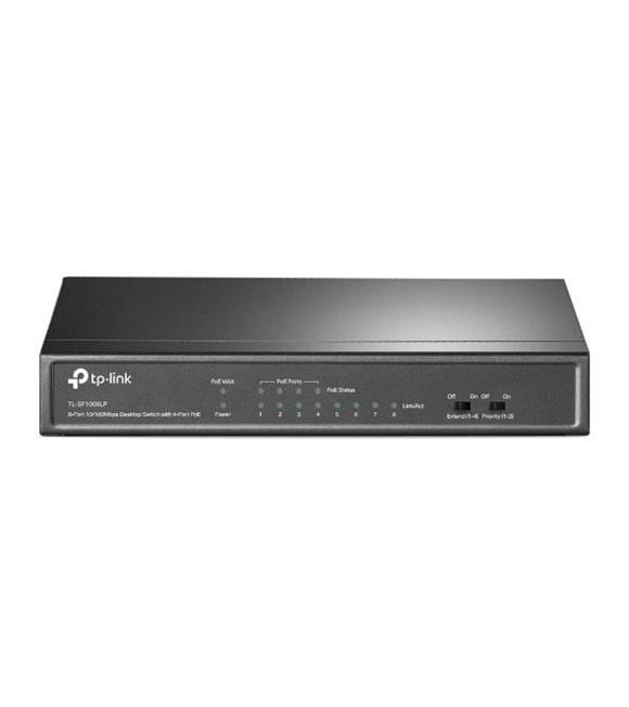 Tp-Link TL-SF1008LP 8 Port 4 Port Poe+ 10-100 Mbps 4 Port Uplink Switch Çelik Kasa