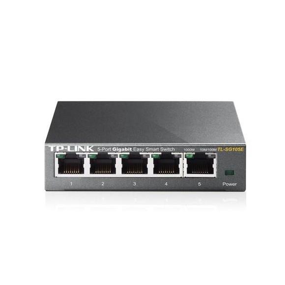 Tp-Link TL-SG105E 5 Port 10-100-1000 Mbps Easy Smart Switch Çelik Kasa