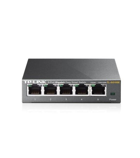 Tp-Link TL-SG105E 5 Port 10-100-1000 Mbps Easy Smart Switch Çelik Kasa