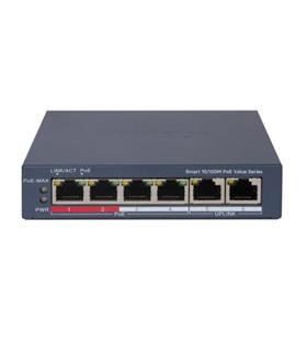 Hikvision DS-3E1106P-EI-M 4 Port PoE 10-100 2-Uplınk Yönetilemez Switch