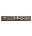 Tenda TEF1110P 12 Port 8 Port Poe+ 10-100 + 2 Port 10-100-1000 + 2 Port SFP Switch