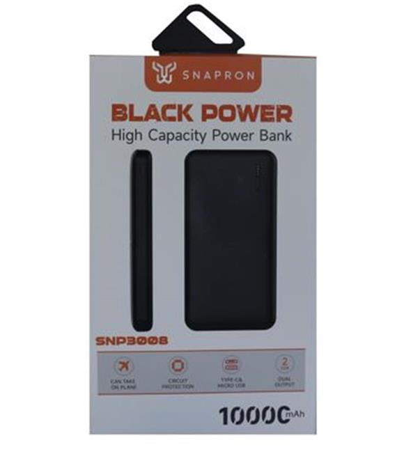 SnapMax SNP-3008 Beyaz 10.000 mah Powerbank 2x USB Çıkışlı 1 Type-C ve 1 Micro Girişli