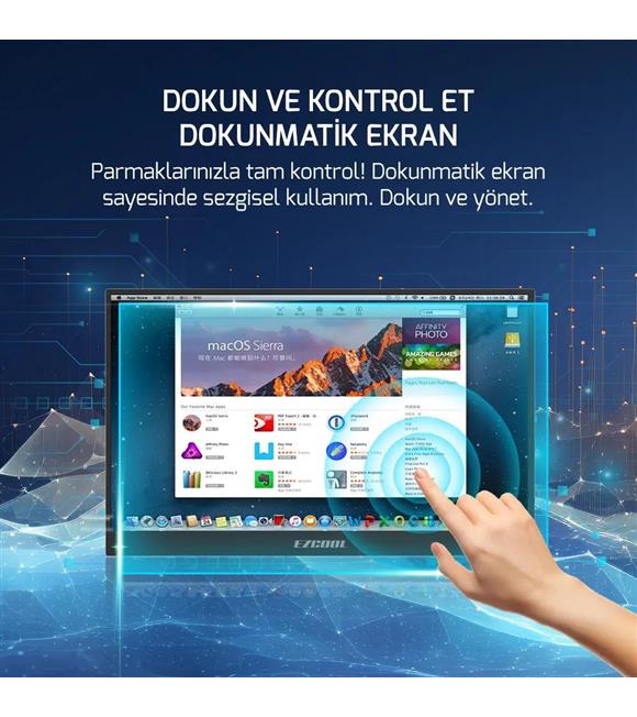 Asus 15.6" ZenScreen Touch MB16AMT Dahili Pil(7800mAh) USB Type-C Micro-Hdmi Dokunmatik IPS Monitör_1