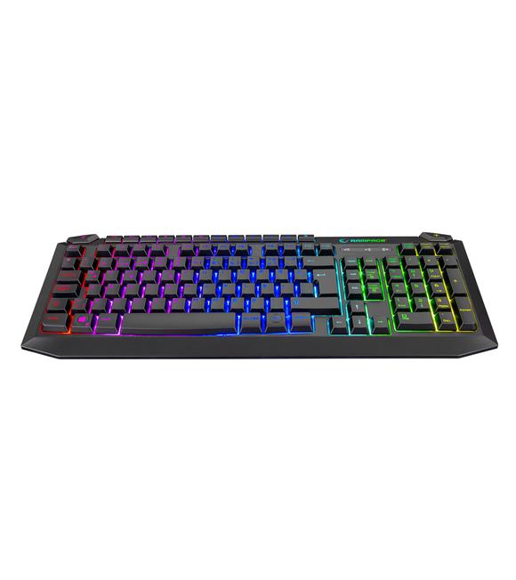 Rampage KB-R310 BROKER V2 Siyah Usb Gökkuşağı Zemin Aydınlatmalı 12800 DPI Oyuncu Klavye + Mouse Set