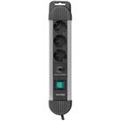 S-link SPGKS03 1.5m 3G1.5mm2 900 Joule 3Lü Akım Kor. Gri Priz Çoklayıcı