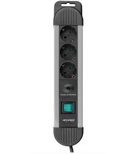 S-link SPGKS03 1.5m 3G1.5mm2 900 Joule 3Lü Akım Kor. Gri Priz Çoklayıcı