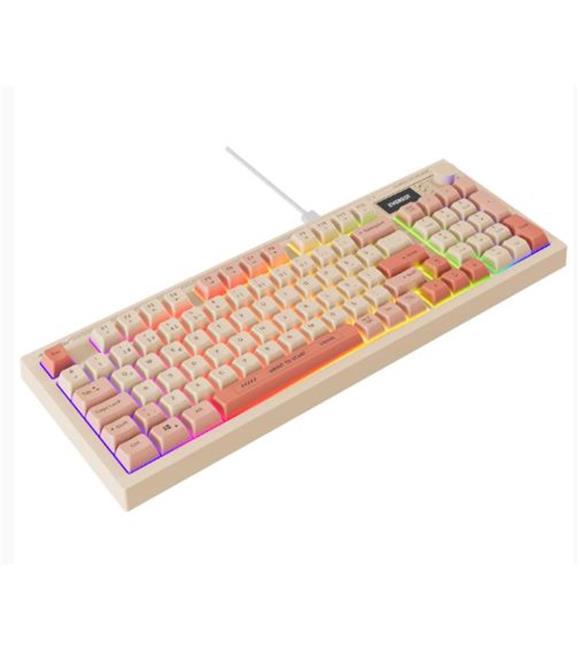 Everest KB-79 SILENT PRO Bej-Pembe-Turuncu SESSİZ RGB Q Membrane Oyuncu Klavyesi