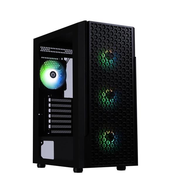 Bitfenix Proton 4F-BLACK 600W 80+ PSU 4x120mm FRGB Fan ATX Temperli Cam Siyah Gaming (Oyuncu) Kasa