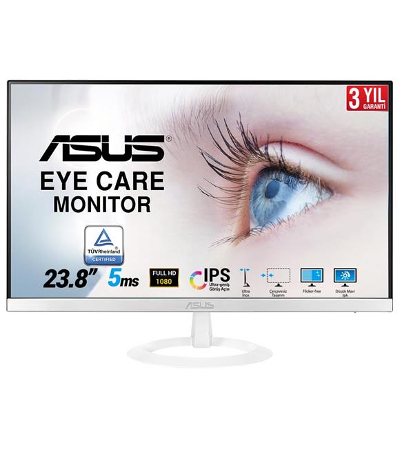 Asus 23.8" VZ249HE-W 1920x1080 HDMI Beyaz Monitör