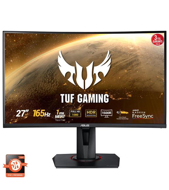 Asus 27" Tuf Gaming VG27VQ 1920x1080 HDMI 165 Hz Siyah Monitör