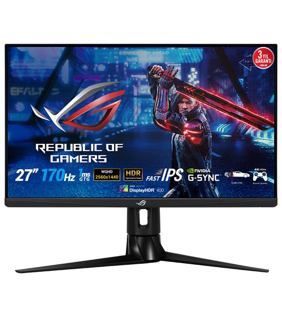 Asus 27" XG27AQ 2560X1440 1Ms 170Hz Dp Hdmi Fast Ips Full Hd Monitör