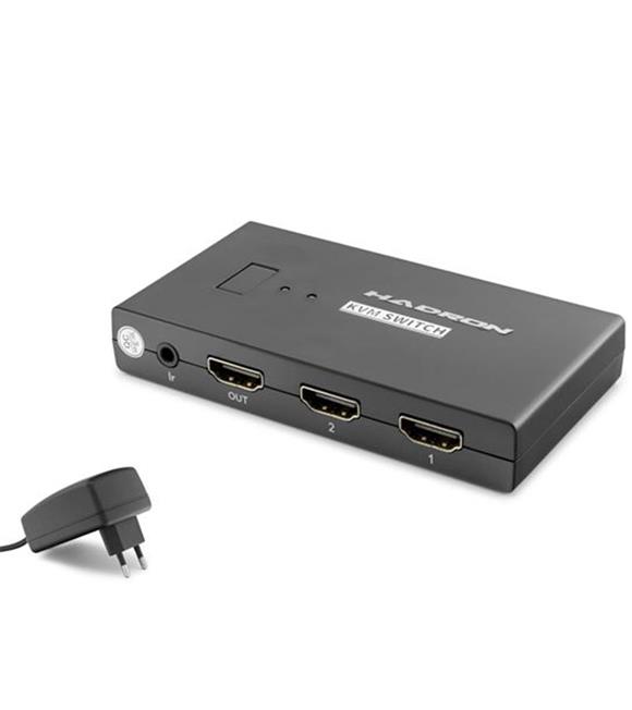 Hadron Hdx1373 2 Port + 4- Hdmi Kvm Switch Usb Hdmi Kablolu Siyah