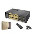 Hadron Hdx1376 2+2 Usb Port  Hdmi Kvm Switch Dual Monitör 2+2 Hdmi  Kablolu Siyah_1)